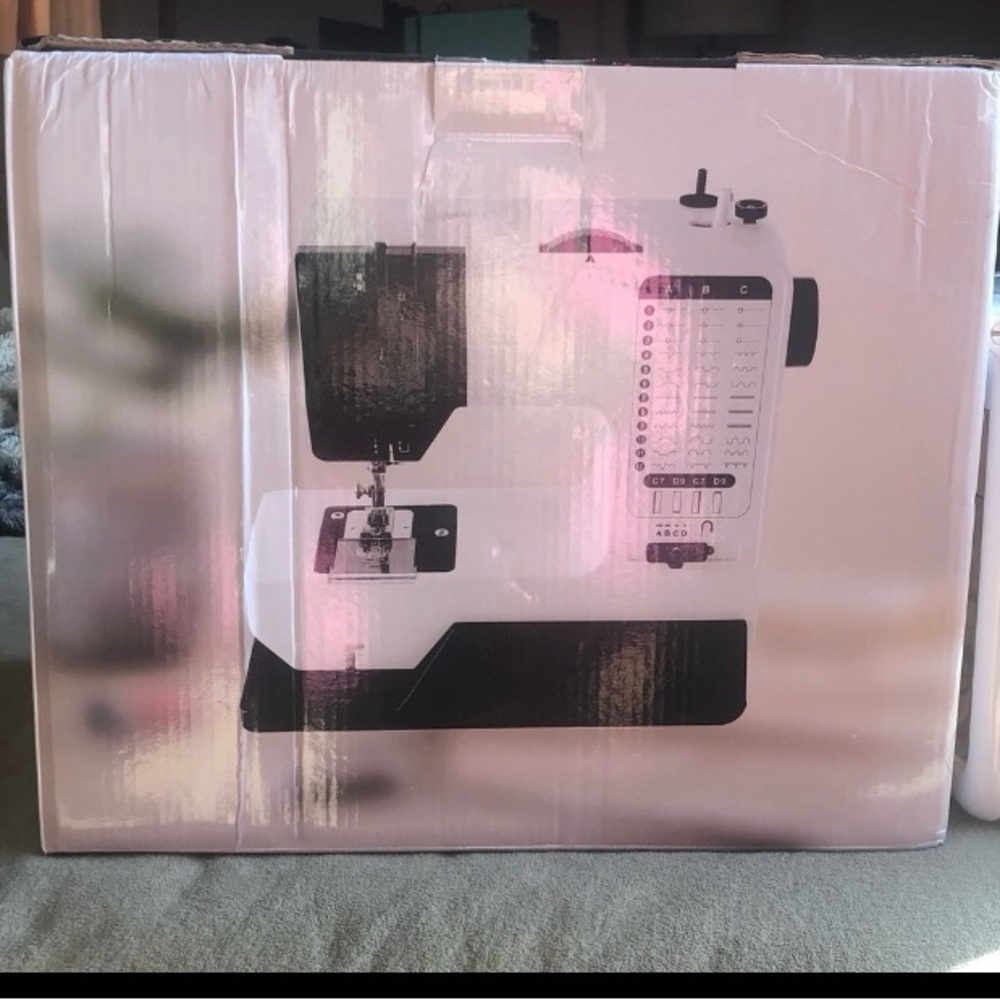 Black and White Sewing Machine